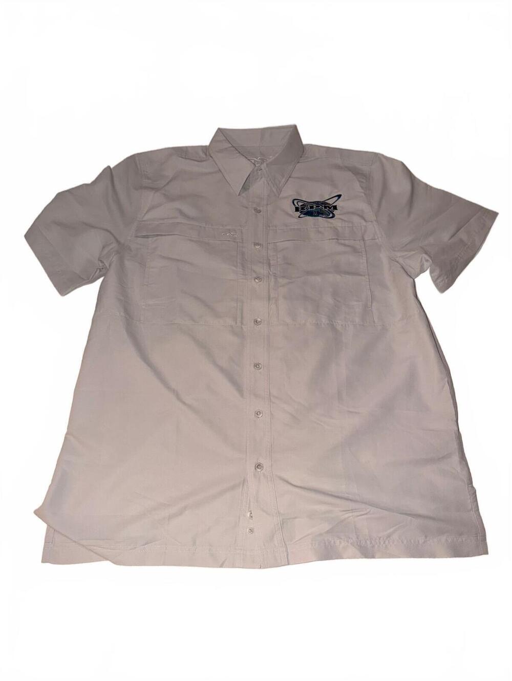 GameGuard XL Short Sleeve Button-Up Shirt Beige Lightweight Fishing Outdoor